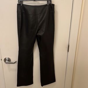 Thrifted black 100% leather vintage pants